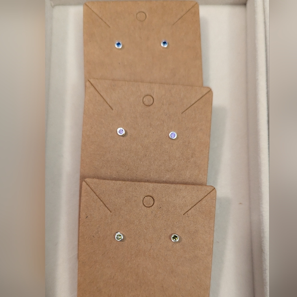 NEW❣️ 925 3 Pairs Tiny stud earrings